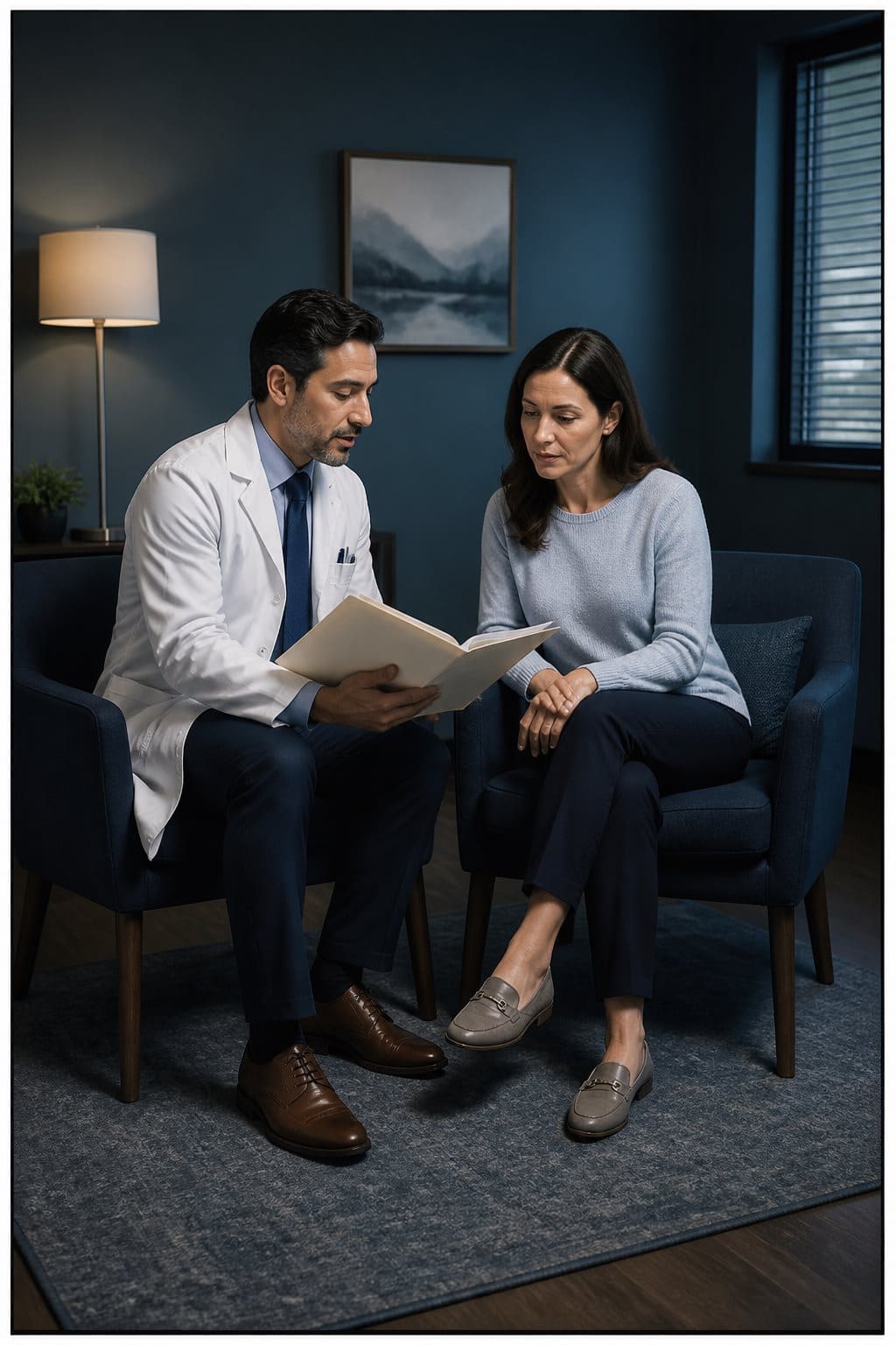 Review labs with a physician